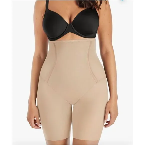 NEW Maidenform High-waist Thigh Slimmer, Firm-control Shapewear M $54 - Picture 1 of 6